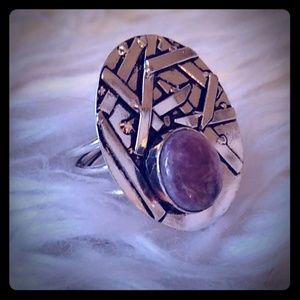 Natural Charoite Gem Stone Ring
